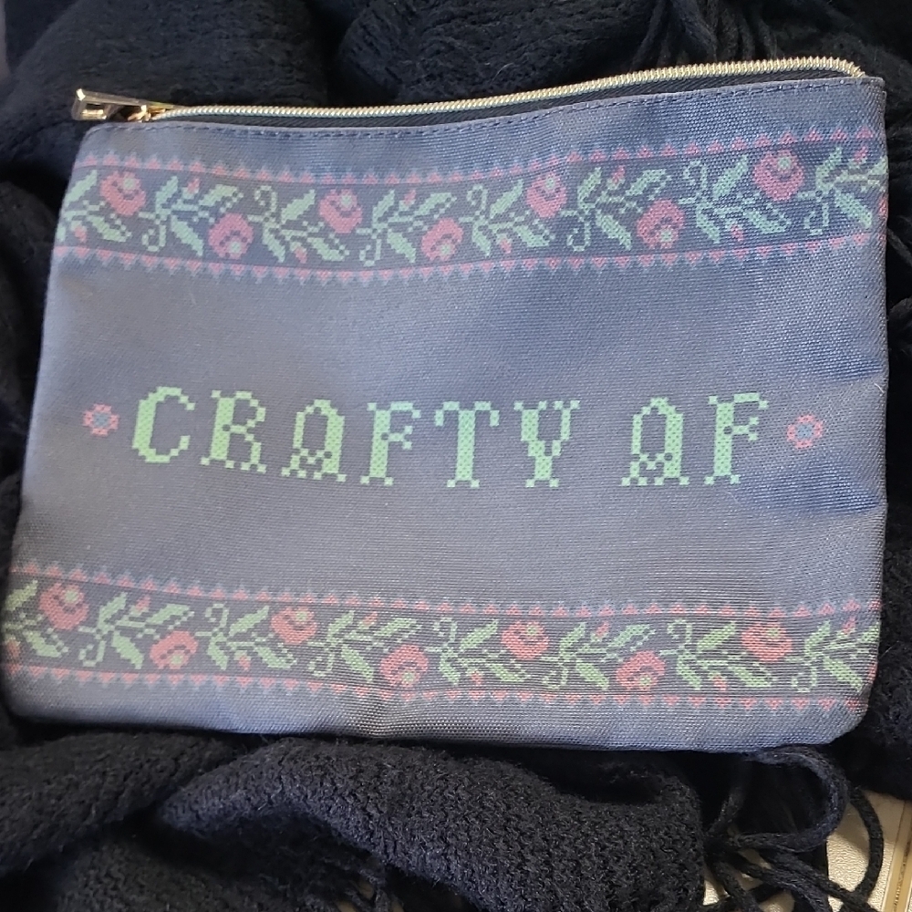 Crafty AF Zipper Pouch Bag